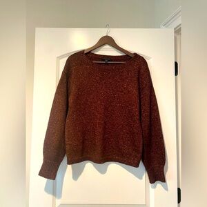 Ann Taylor brown rustic shiny sweater